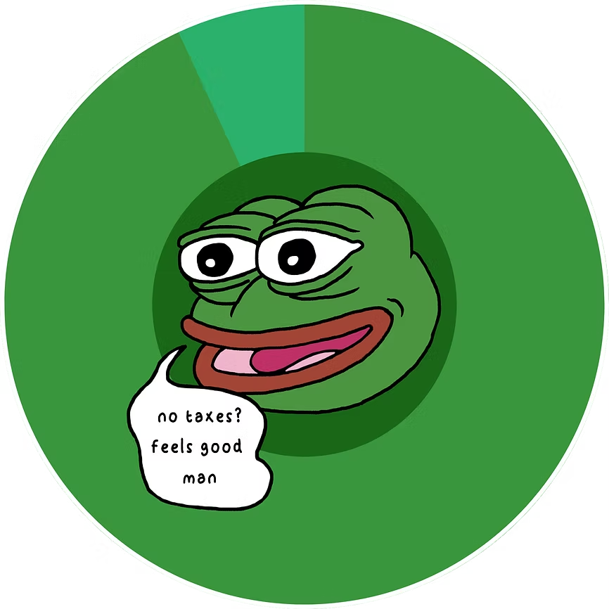 No taxes Pepe